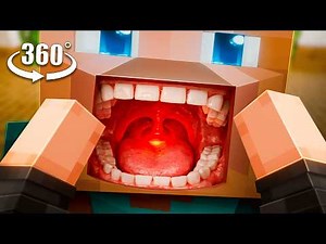 360° VR - Steve EATS YOU! (Minecraft Animation)