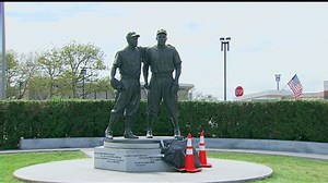 Jackie Robinson statue defaced