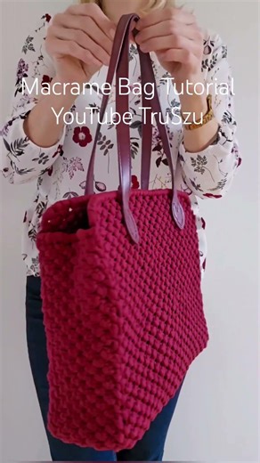 Macrame Bag Tutorial YouTube TruSzu DIY Makrama Torebka Burgund Bag