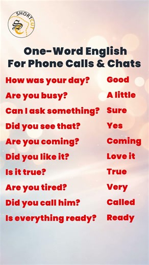 mart One-Word English Answers ⚡📞