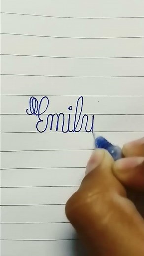 How to write Emily in Calligraphy with any pen