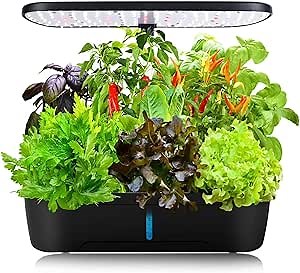 12 Pods Hydroponic Growing System Kit with LED Light - Indoor Pot for Home Gardening | Fast & Efficient Plant Growth