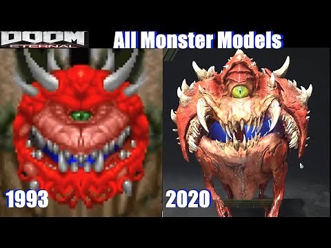 Doom vs Doom Eternal - All Monsters Model Comparison (1993 vs 2020)