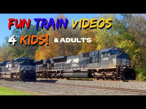 🔴 1 HOUR OF REAL TRAINS GOING BY FAST! | FUN TRAIN VIDEOS FOR KIDS AND TRAIN LOVERS