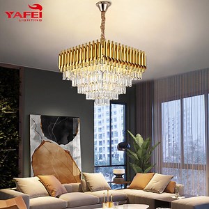 [Hot Item] Customized Hotel Lobby Pendant Light Hanging Luxury Modern Ceiling Light Crystal Chandelier