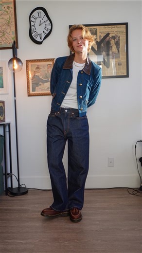 Jaclyn on Instagram: "the perfect fall jackets for you 👇🏼 1. Old navy canvas barn jacket 2. Dapper boi black denim jacket 3. Quince stretch crepe cropped jacket 4. Sandro denim jacket with leather collar 5. Laundry leather patch pocket jacket #mascfashion #tomboystyle #styleinspo #androgynousfashion #wlw"