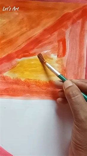Do You Like Orange Watercolor? #shortsart #ArtShorts #shortscraft #shortsDIY #CreateWithMe