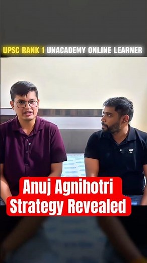 UPSC CSE 2025 Topper Interview | Anuj Agnihotri AIR 1 Strategy & Journey | Sudarshan Gurjar