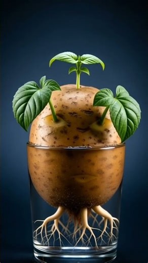 Potato Growth Timelapse | Amazing Root & Shoot Water Experiment 🌱🥔