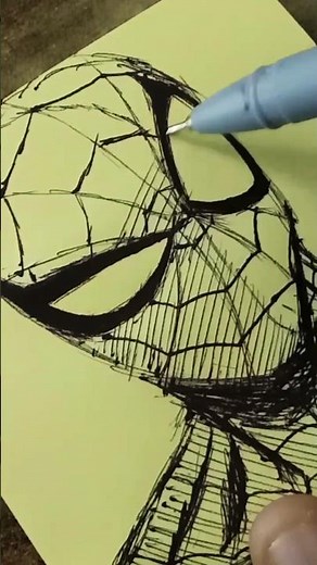 Drawing Spider Man in sticky style 🕸️ #spiderman #spidey #shorts #youtube