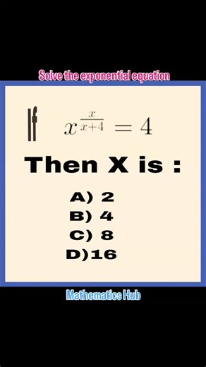 3.3K views · 75 reactions | Solve the exponential equation #exponentialequation #viralreels #viral #maths | Mathematics Hub | Facebook