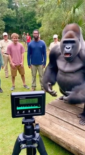 Gorilla Roar Shocks Everyone at Sound Challenge #shorts #gorilla #shocking