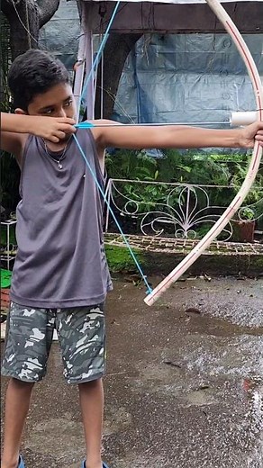 Archery bow 🏹 made from PVC pipe #archery #bow #diy