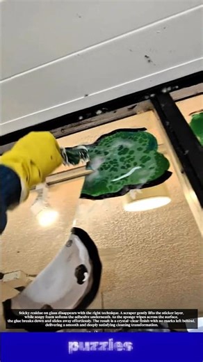 Wow, Satisfying Sticker Removal From Glass – So Clean!