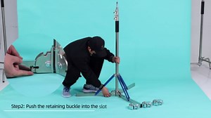 Heavy Duty Light Stand with Caster - 10.5ft/320cm Adjustable Light Stand with Stainless Steel, High Stability and Mobility Light Stand Photography for Strobe Light, Softbox, Reflector