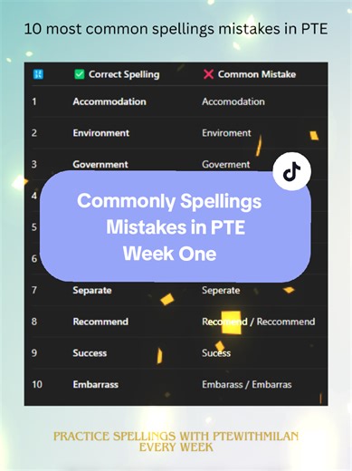 Common PTE Exam Spelling Mistakes to Avoid
