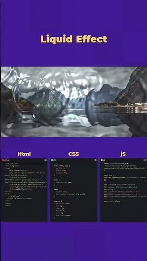 Liquid Effect Animation Using HTML CSS And JS
