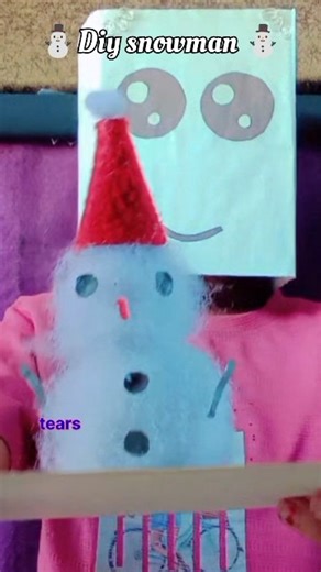 Making a Cute Snowman at Home ⛄✨ | Easy DIY Craft #snow #snowman #christmas #diycrafts
