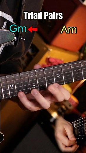 Unlock triad pairs using sweep picking for smoother solos 👌 #guitarlessons