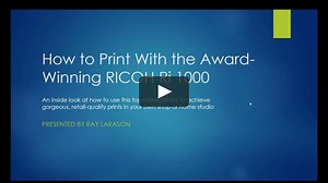 How to Print with the Award Winning RICOH Ri 1000