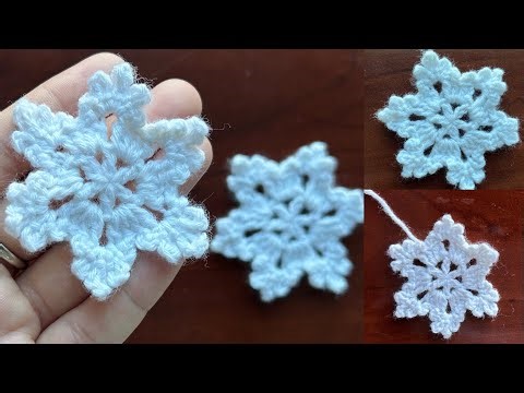 How to Crochet a Simple and Easy Snowflake | Crochet Snowflake for Beginners | Easy & Quick Crochet