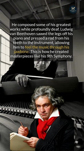 Beethoven used vibrations to compose music after he lost his hearing. | Historical Blog