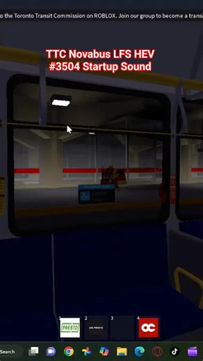 TTC Novabus LFS HEV #3504 Startup Sound #ttc #roblox #torontolife #ttcroblox #shorts