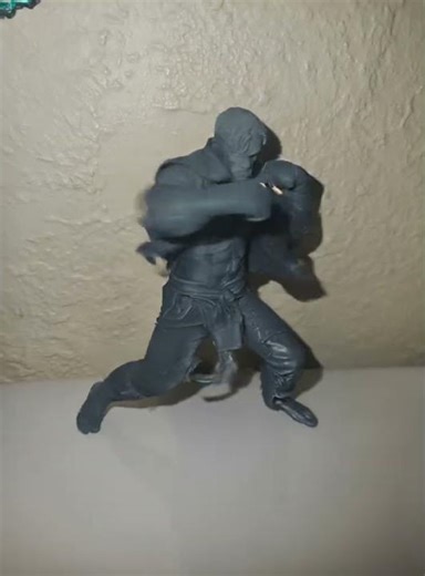 A short of my models fighting