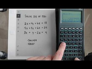 HP 48GX and HP Prime - Solving a system of equations (3 eq, 3 unknowns)