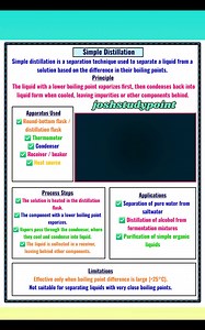 “Simple Distillation – Separation Made Simple!” 📘 Learn how to separate mixtures using boiling point differences. ⚡ Quick, clear & exam-ready notes for Chemistry! #SimpleDistillation #ChemistryNotes #SeparationTechniques #SmartStudy #QuickRevision #ExamPreparation #NEETPrep | Chemistry Corner