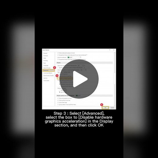 Fixing Sparkling Display Issue in Office Programs