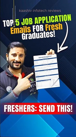 Top 5 Job Application Emails for Fresh Graduates | Kaashiv infotech Jobs