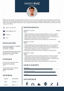 Plantilla de Currículum Vitae para Completar - Modelo CV Alfa