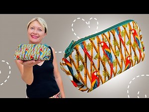 Triangular Toiletry Bag for Beginners / Sewing Project with Sewing with Ulyana