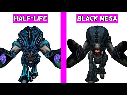Black Mesa vs. Half-Life - All Xen Creatures Comparison