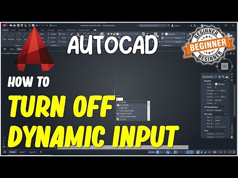 AutoCAD How To Turn Off Dynamic Input
