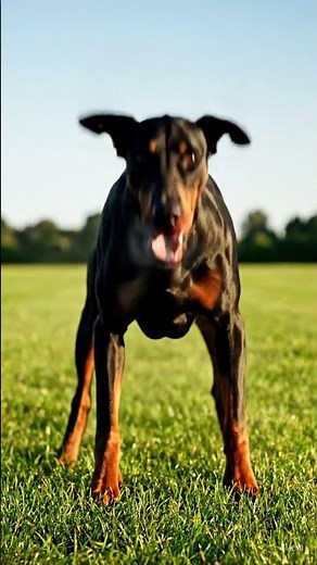 Doberman Running at Full Speed – Power and Precision in Motion