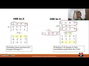 Aljabar Linier | Matriks dan Operasinya | Operasi Baris Elementer (OBE)