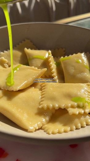 Sunchoke Agnolotti Recipe with Lemon Brown Butter & Ramp Oil