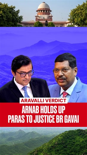 Republic | Arnab Goswami asked former CJI Gavai about reports suggesting the court had given a full license for mining in the Aravali Hills. He... | Instagram