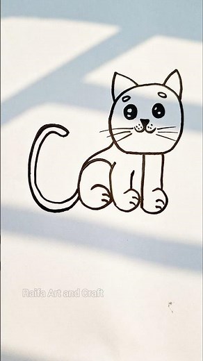5 Easy Tricks to Draw a PERFECT Cat Using Letters #shorts