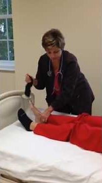 Shoes and socks taken off during foot exam