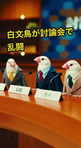 白文鳥の討論会での面白い乱闘