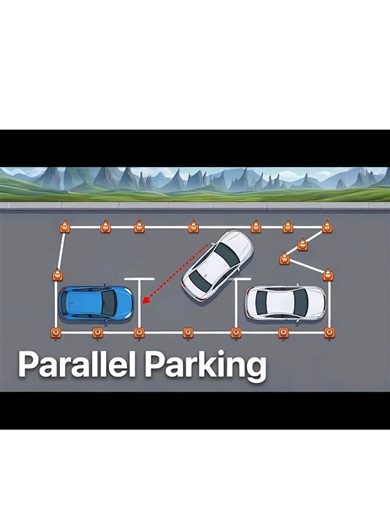 Parallel Parking Guide | How To Perfectly Park Parallel(Step By Step). #car #DrivingTips #road #SafetyDriving #tip