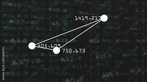 Digital animation of a moving triangle with important point at the angles