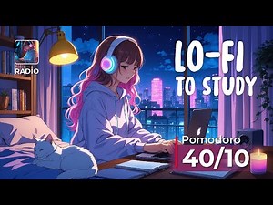 Pomodoro Timer 40/10 — Lo-Fi Study Session #5 📚 | Deep Focus Chill Beats & Rain