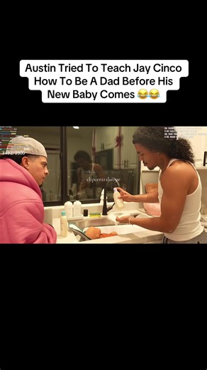 Austin Tried To Teach Jay Cinco How To Be A Dad Before His New Baby Comes 😂😂 #jaycincoo #austinmcbroom #fyp