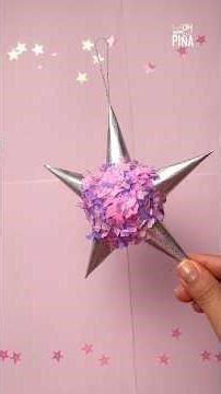 Así hice esta Mini piñata tradicional Mexicana 🥰 Estrella de cinco Puntas #piñatas #diy #comohacer