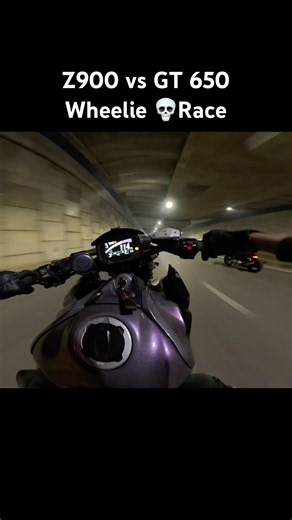 Can a GT650 Beat a Z900 in a Wheelie Race? 😱 #shorts #gt650 #ytshorts #z900