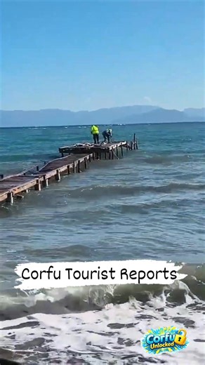 🚨 Dramatic scenes in Messonghi this morning 🚨 Tension filled the air as locals gathered in a last-ditch effort to stop the Crime Prevention and Suppression Teams from removing the long-standing wooden pier. For many, this isn’t just a structure — it’s a part of the village’s history, a familiar sight that has stood here for over 40 years, and a place filled with memories. The pier is not illegal and built by the municipality but its never been fixed or kept in good condition, so we are informe